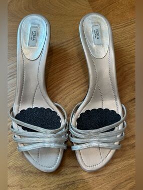 Furla Metallic Kitten Heels